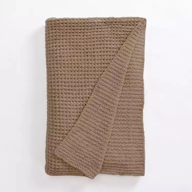 Taupe Luxury Knit Throw