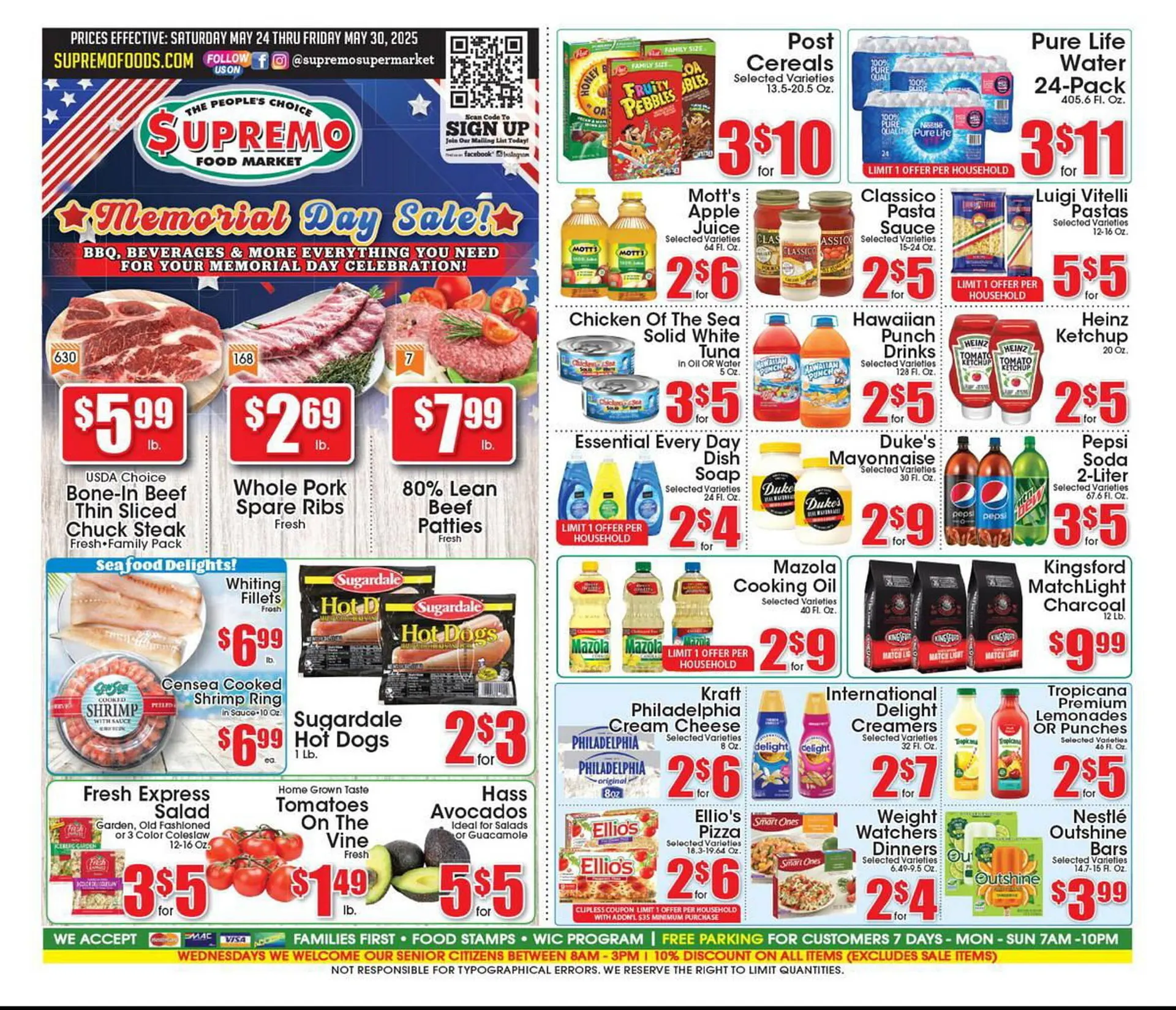 Weekly ad Supremo Foods Inc Weekly Ad from May 24 to May 30 2025 - Page 1