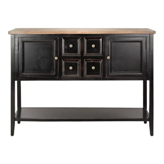 Storage Sideboard in Black & Oak