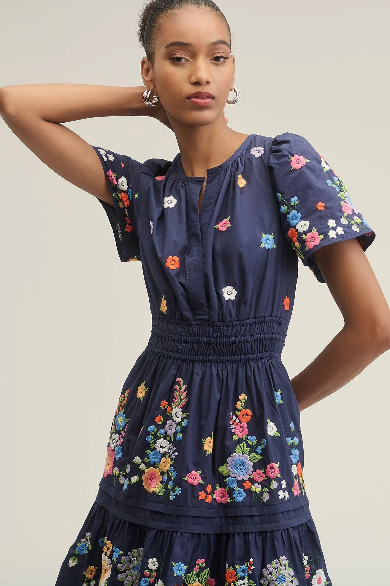 The Somerset Embroidered Mini Dress