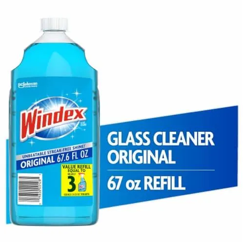 Windex Glass Cleaner Refill Original Blue