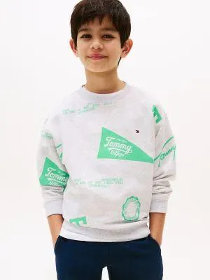 Kids' Allover Mixed Logo Sweatshirt
