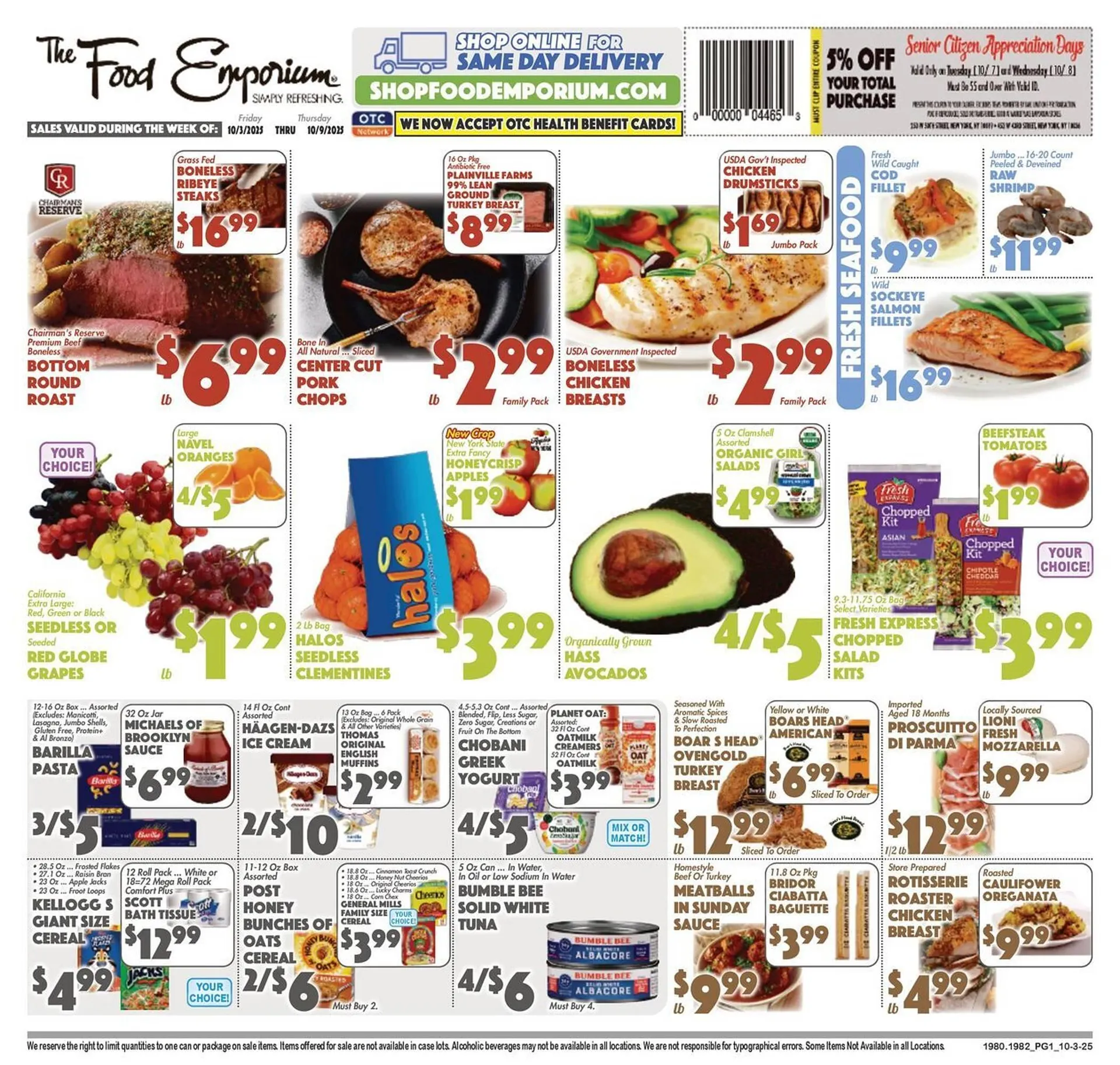 Weekly ad The Food Emporium circular from October 3 to October 9 2025 - Page 1