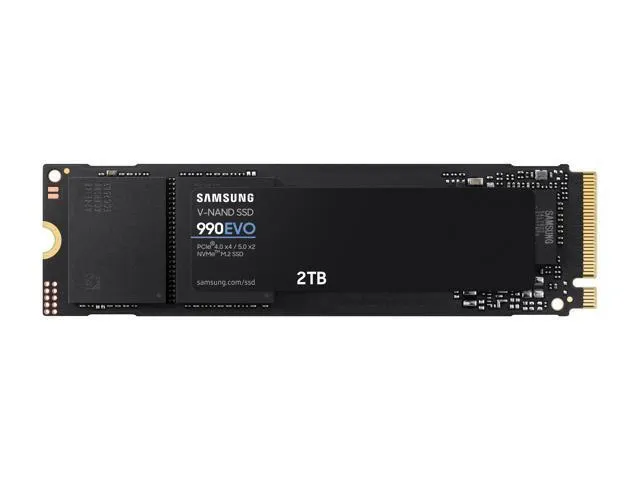 SAMSUNG 990 EVO SSD 2TB, PCIe Gen 4x4 | Gen 5x2 M.2 2280, Speeds Up-to 5,000MB/s, Upgrade Storage for PC/Laptops, HMB Technology and Intelligent Turbowrite (MZ-V9E2T0B/AM)