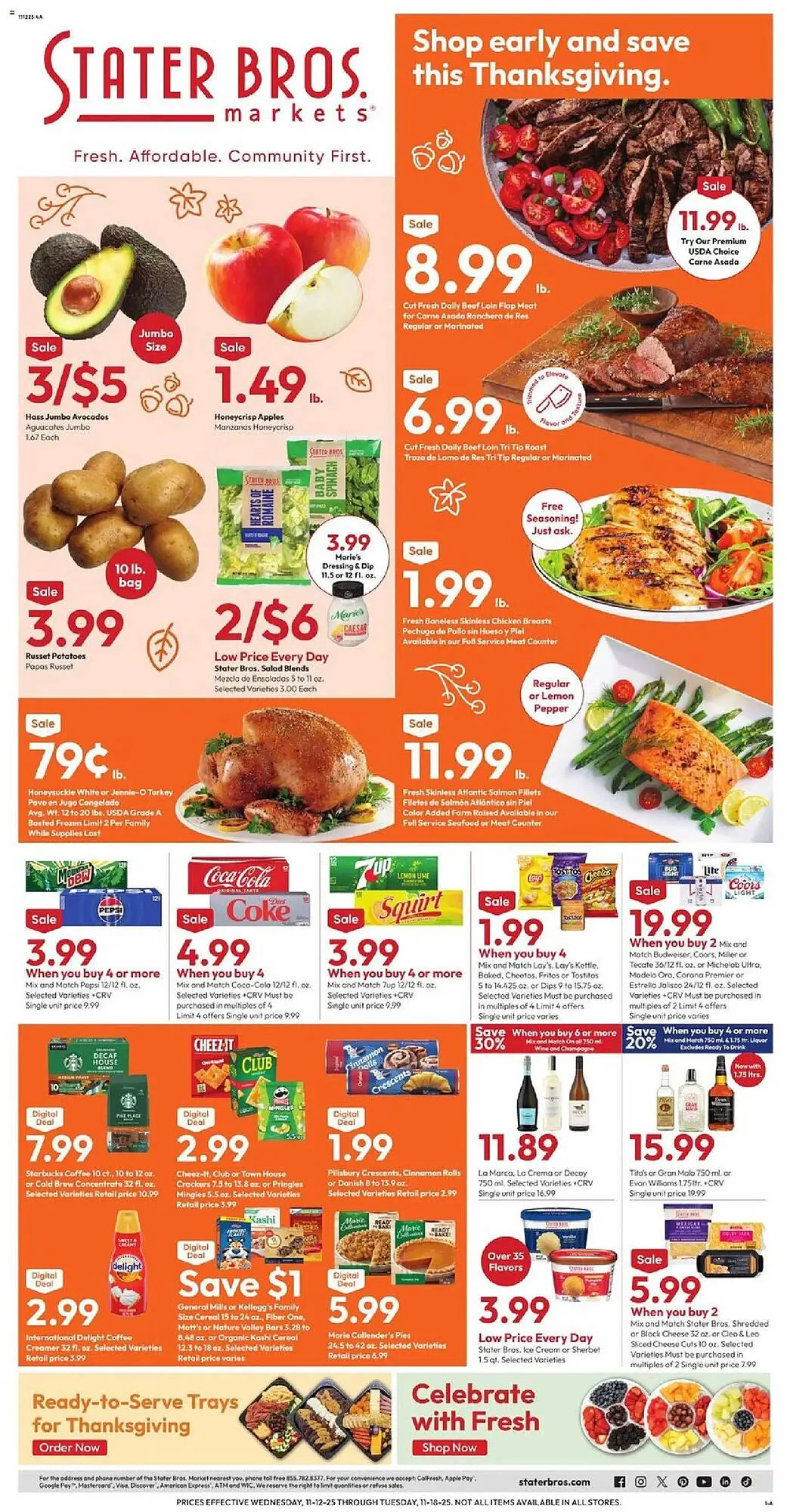 Weekly ad Stater Bros weekly ad from November 12 to November 18 2025 - Page 1