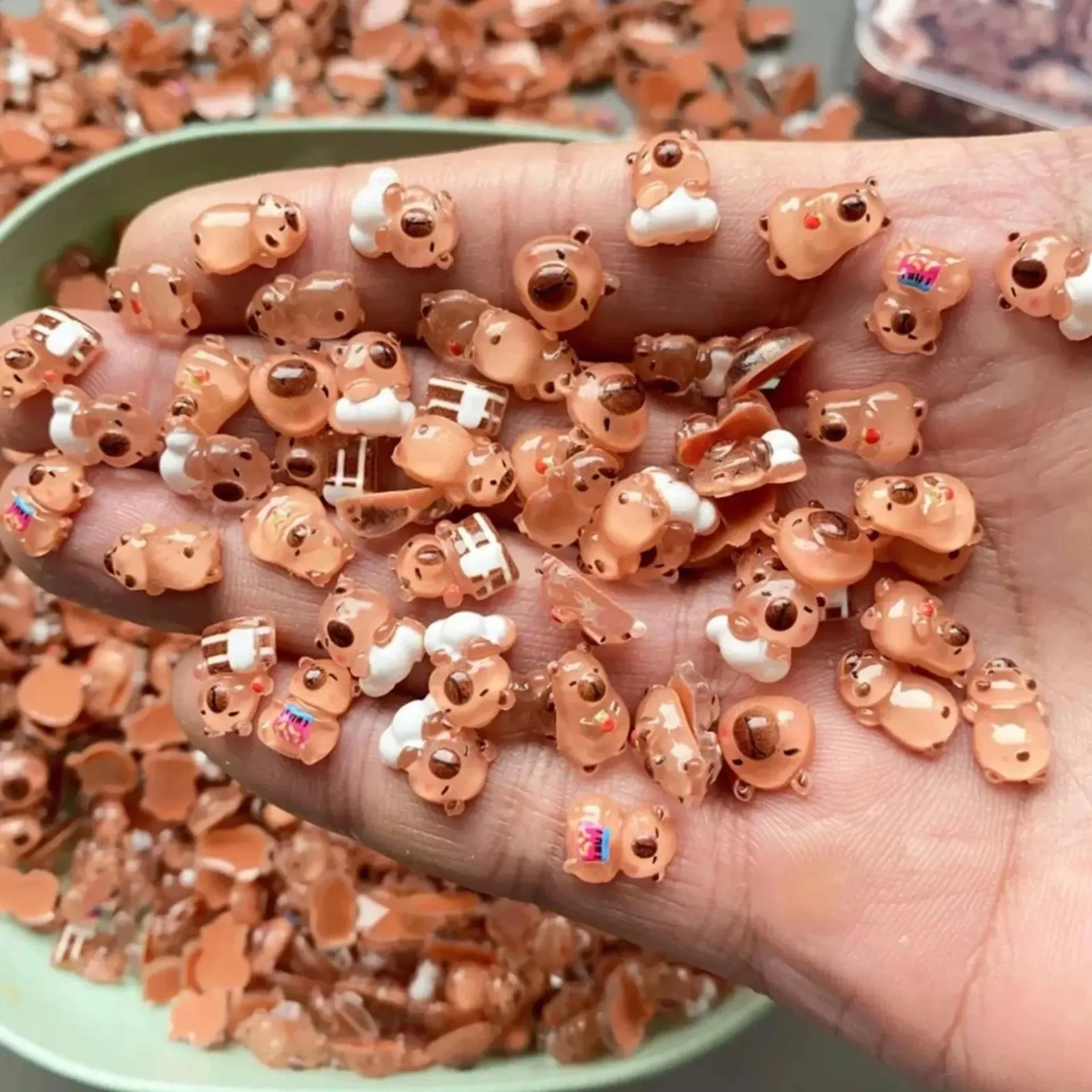 100 miniaturas de capibara, figuras de animales para jardín de hadas, adornos de escritorio para el hogar, micropaisaje, manualidades de bricolaje.