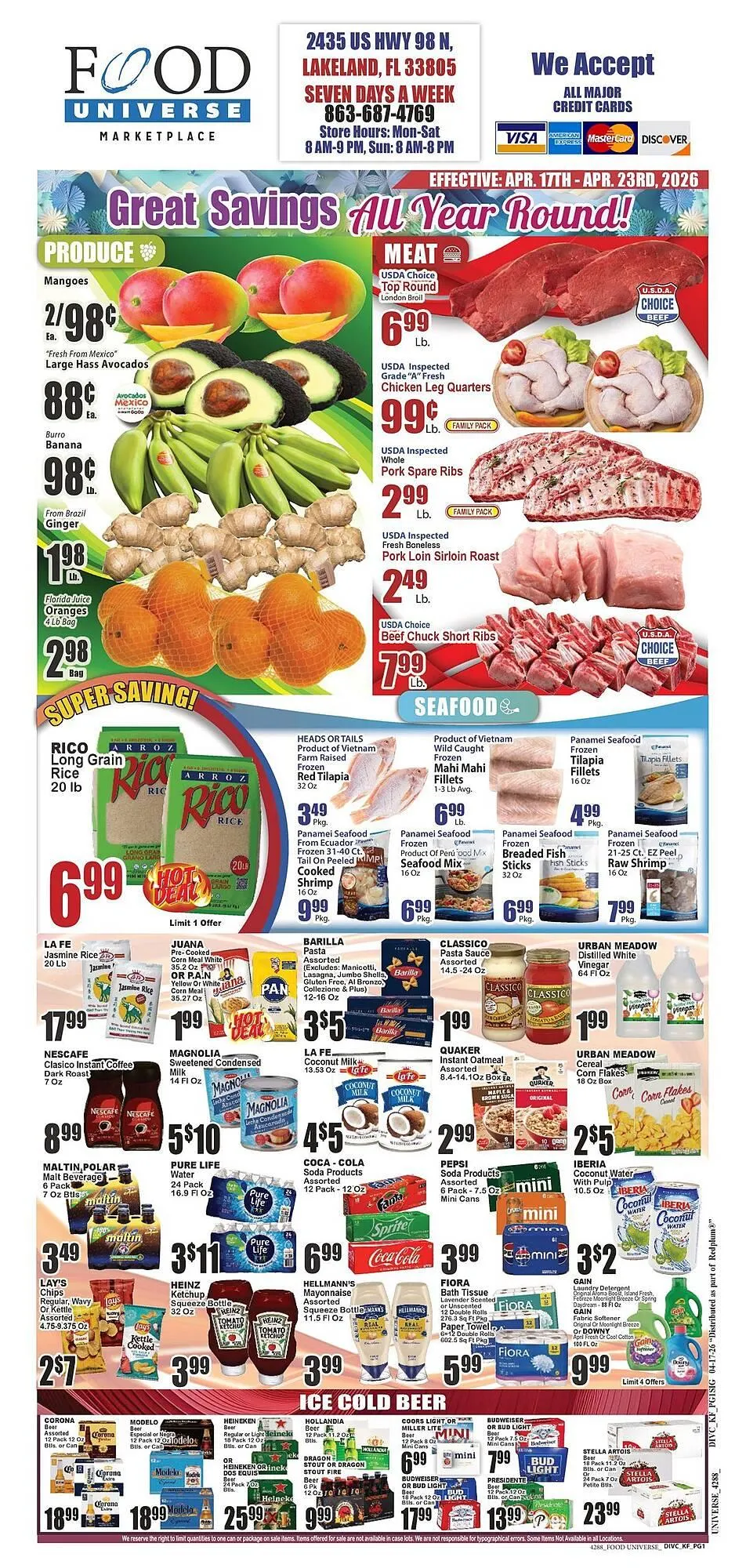 Weekly ad Food Universe circular from April 17 to April 23 2026 - Page 1
