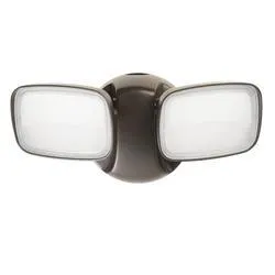 Feit Electric® Bronze Integrated LED Dual Head Outdoor Security Flood Light