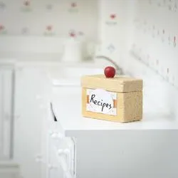 Dollhouse Miniature Recipe Box