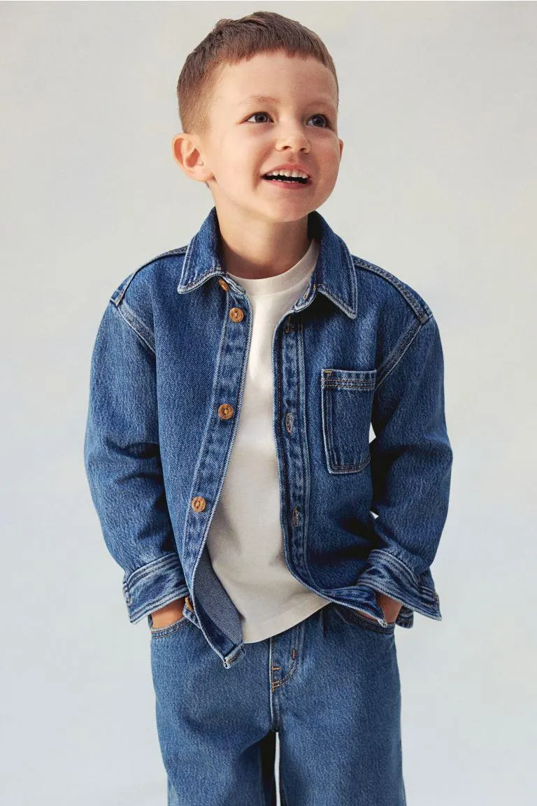 Cotton-blend Denim Overshirt