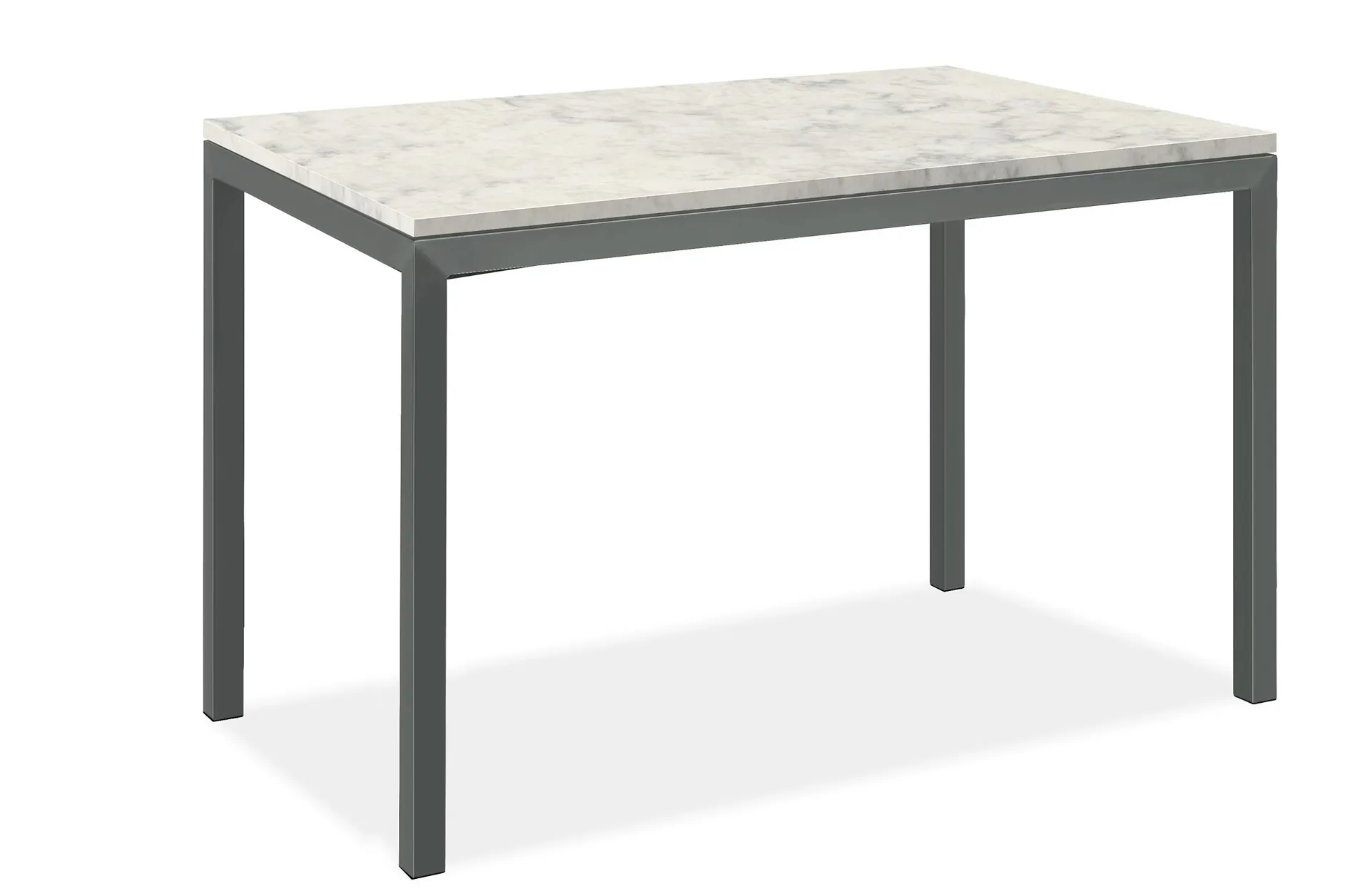 Parsons 65w 35d 36h Counter Table w/Graphite Base & Marbled White Quartz Top