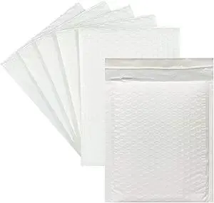 25pcs 10x13 Inch Poly Bubble Mailers Padded Envelopes Bubble Lined Poly Mailer Self SeaL Bubble Envelopes Bags(White)for Shipping, Mailing, Packing
