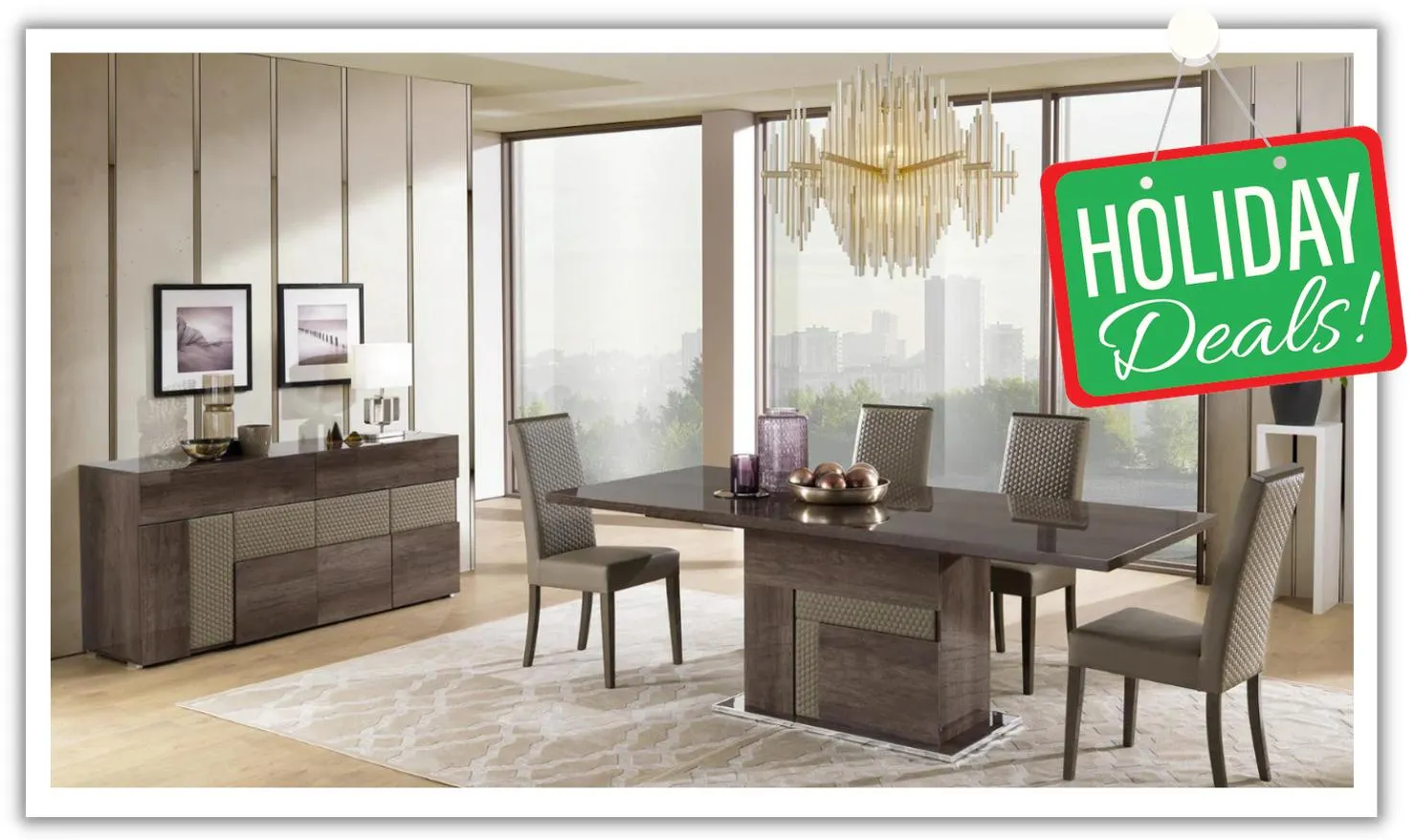 Jennifer Italia Portofino Extendable Wooden Dining Room Set