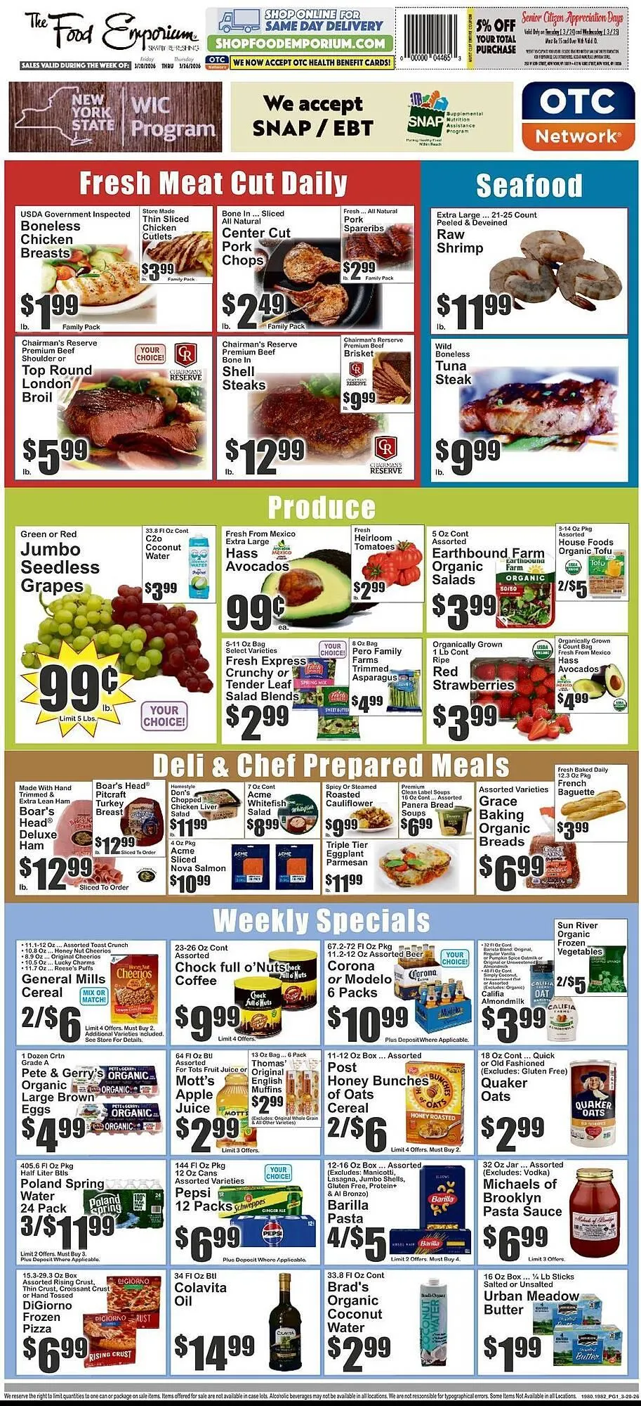 Weekly ad The Food Emporium circular from March 20 to March 26 2026 - Page 1