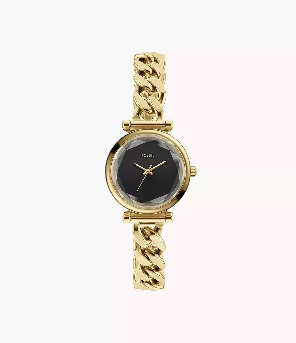 Carlie Three-Hand Gold-Tone Stainless Steel Watch