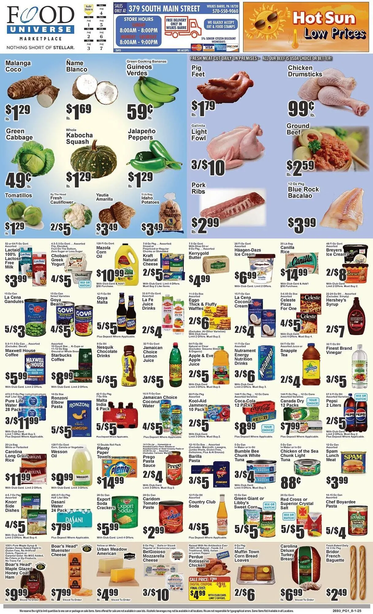 Weekly ad Food Universe Weekly Ad from August 1 to August 7 2025 - Page 1