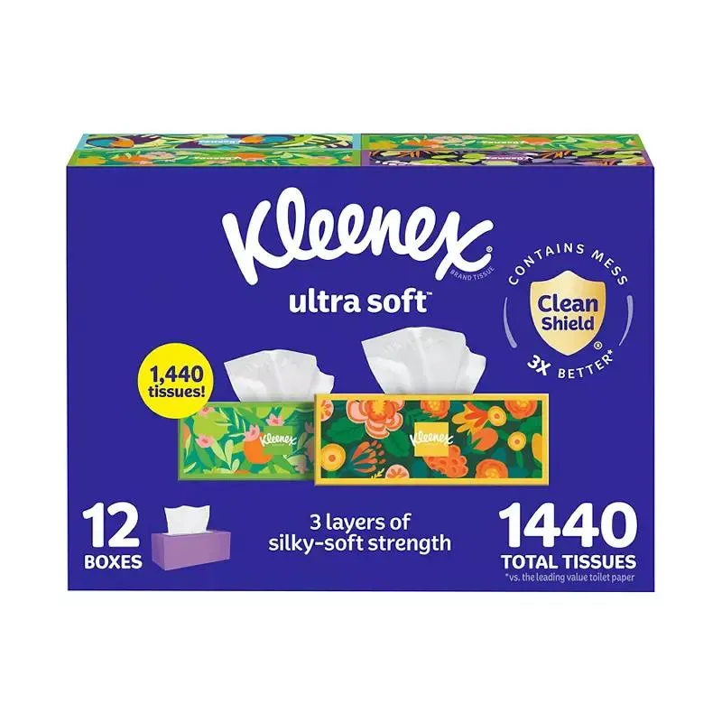 Kleenex Ultra Soft Facial Tissues, 12 pk./120 tissues per box