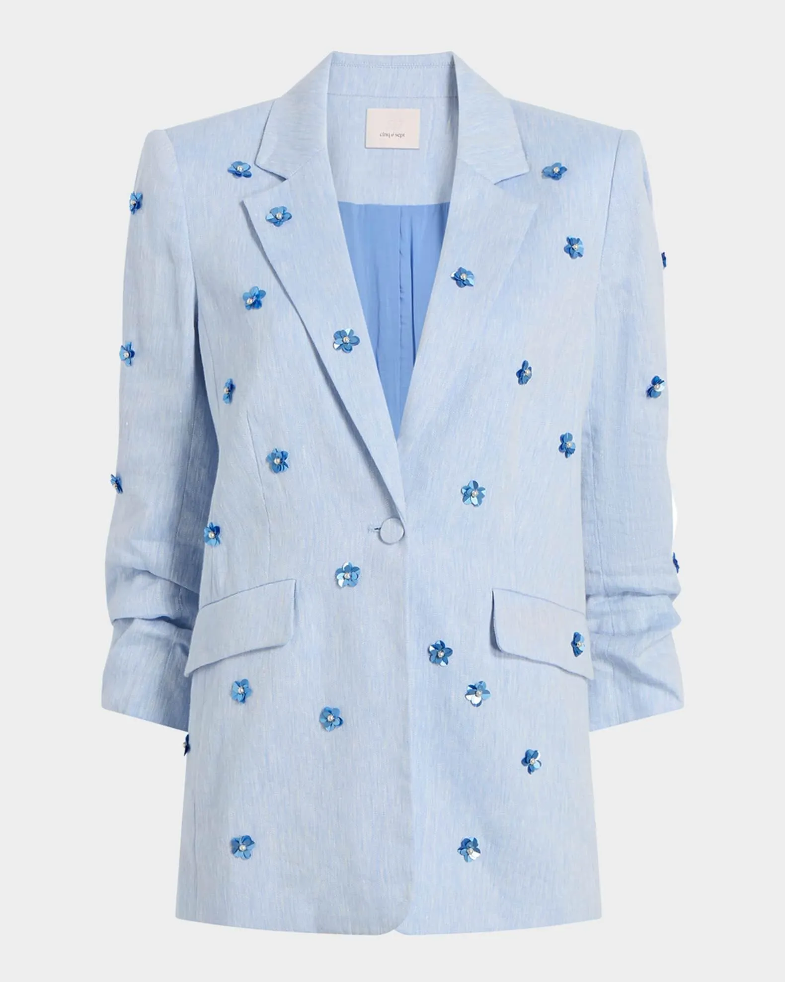 Kylie Embellished Linen Blazer