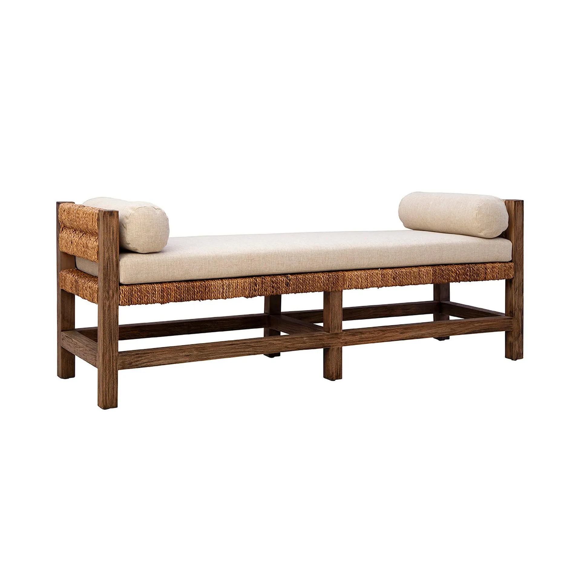 Cotswold Woven Seagrass Bench (Backless)