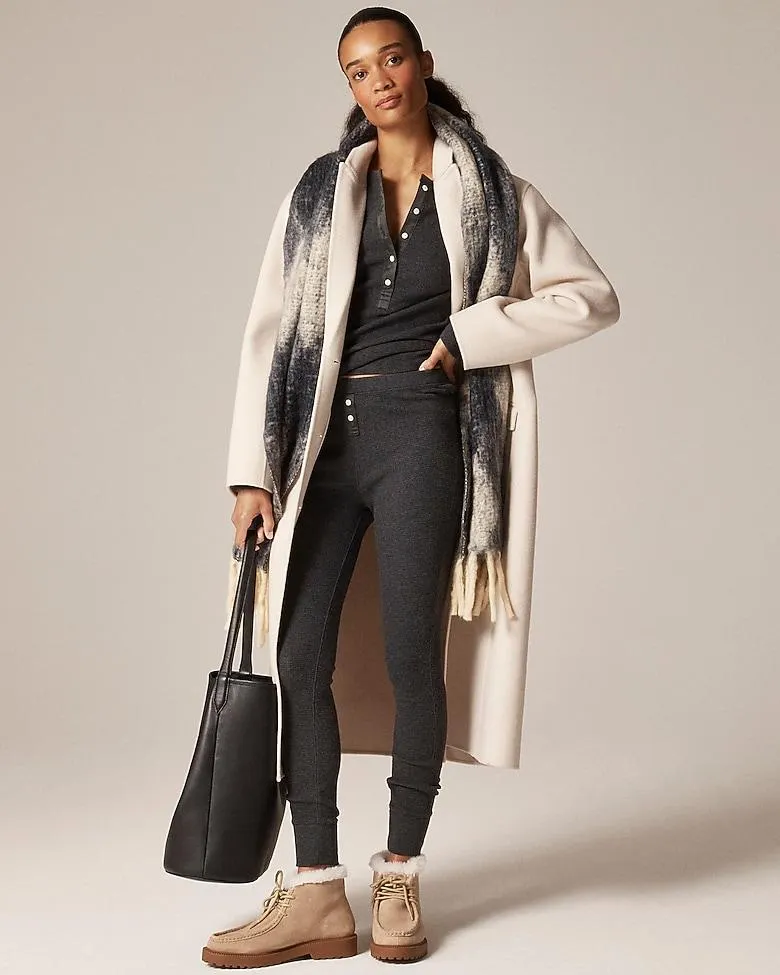 Waffle-knit pajama set