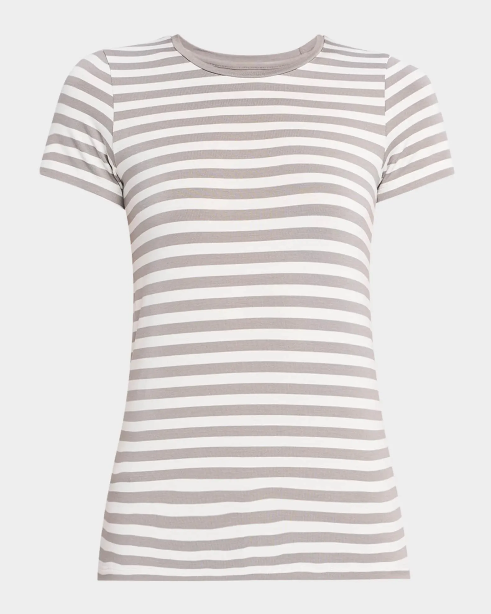 Soft Touch Crewneck Striped Jersey T-Shirt
