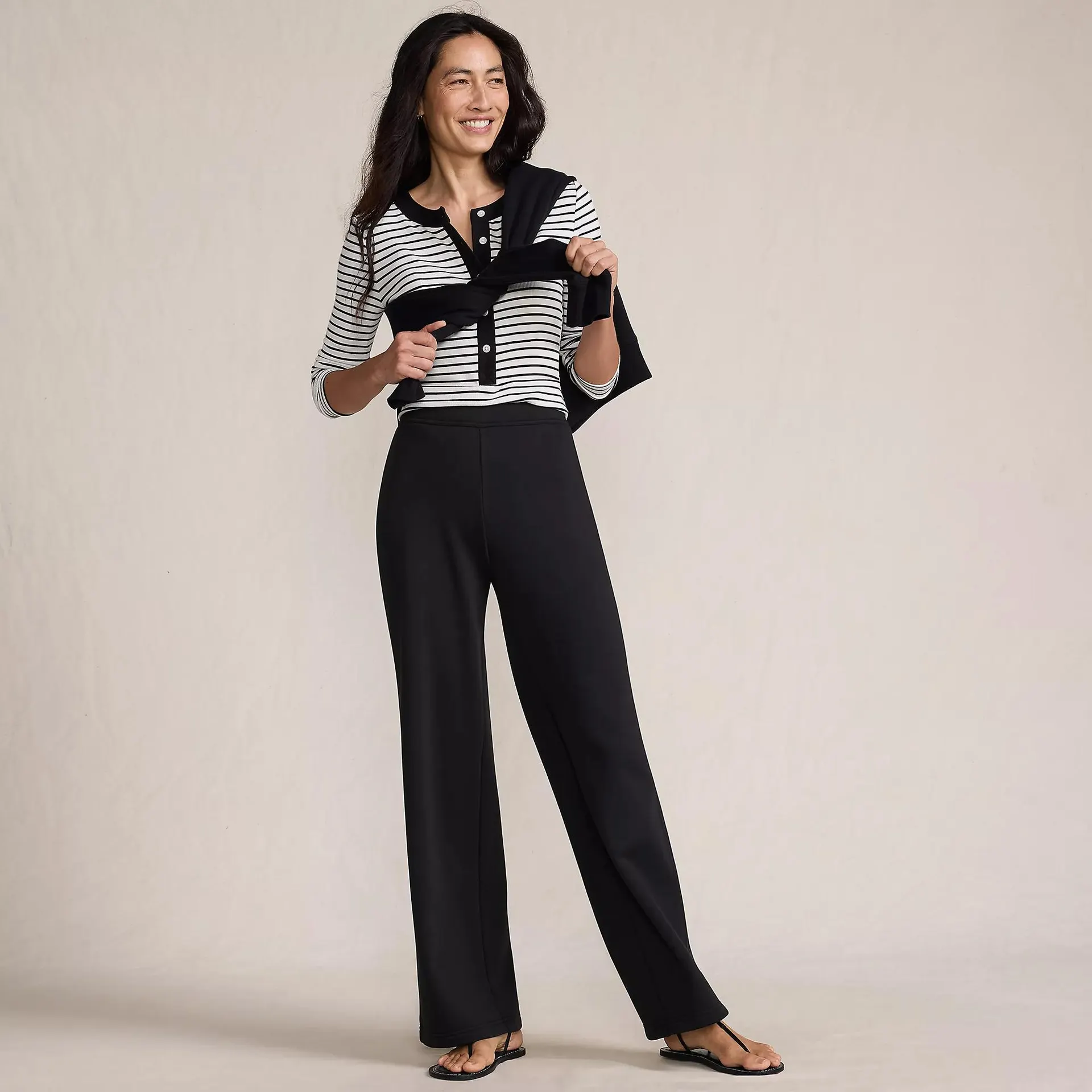 Women's Serious Sweats High Rise Fleece Lined Straight Leg Pants