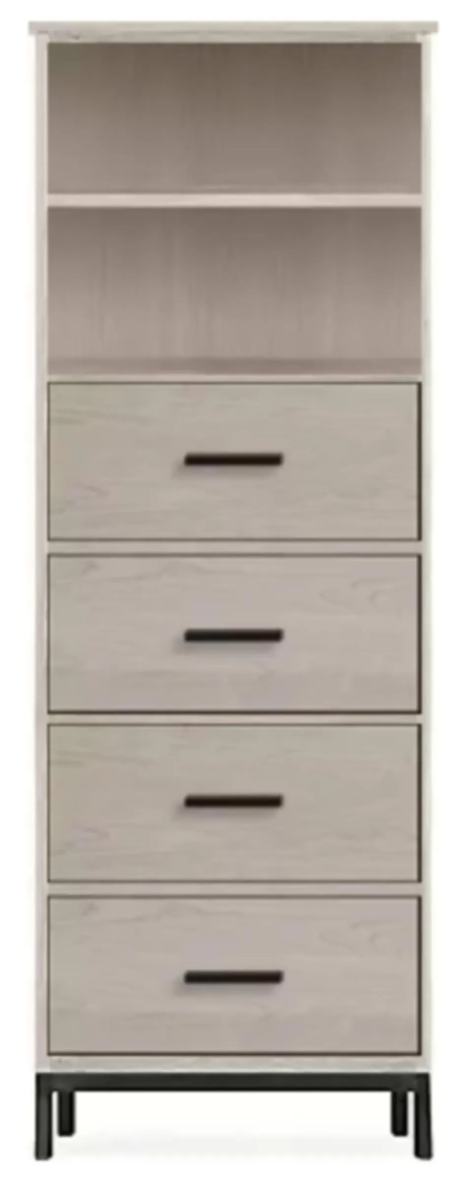 Linear 21w 16d 65h Cabinet in Shell with Natural Steel