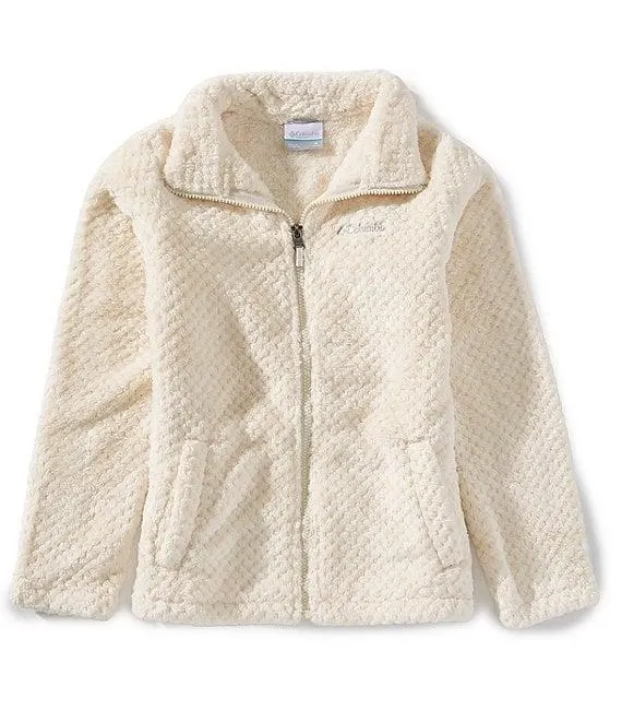 Big Girls Fluffy Fleece Zip-Up Jacket
