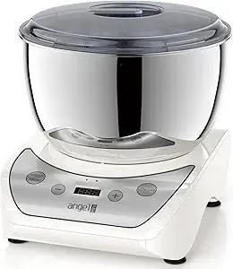 Mini Angel Electric Dough Maker with Ferment Function, 5.5QT Dough Mixer Machine with 304 Stainless Steel Bowl, Face-up Touch Panel, Household Flour Kneading Machine for Pizza Bread, White