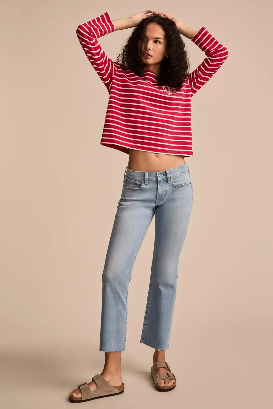 mid rise sweet kick crop