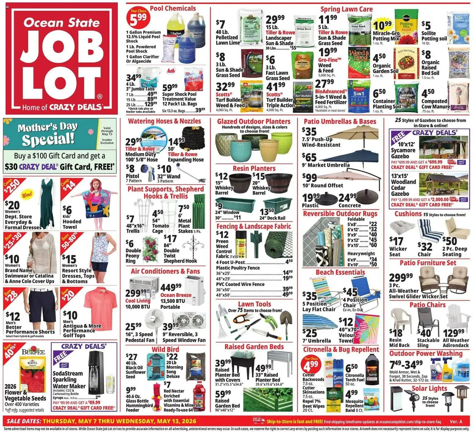 Weekly ad Ocean State Job Lot flyer from May 7 to May 13 2026 - Page 1