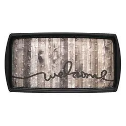Multy Home™ 15" x 29" Wood Welcome Boot Tray