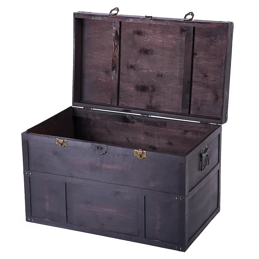 Quickway Imports Brown Wood Rustic Decorative box