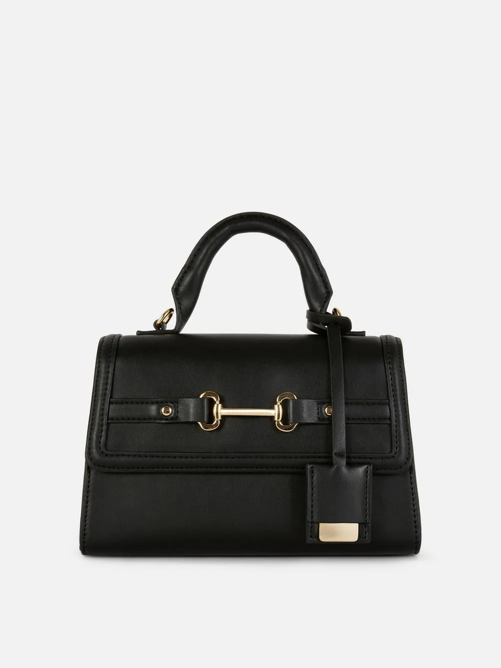 Snaffle Buckle Top Handle Bag