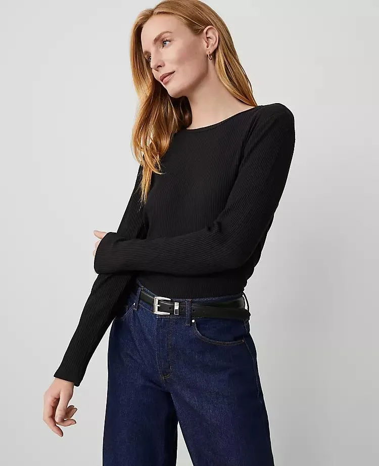 Weekend Collection Long Sleeve Crew Neck Top