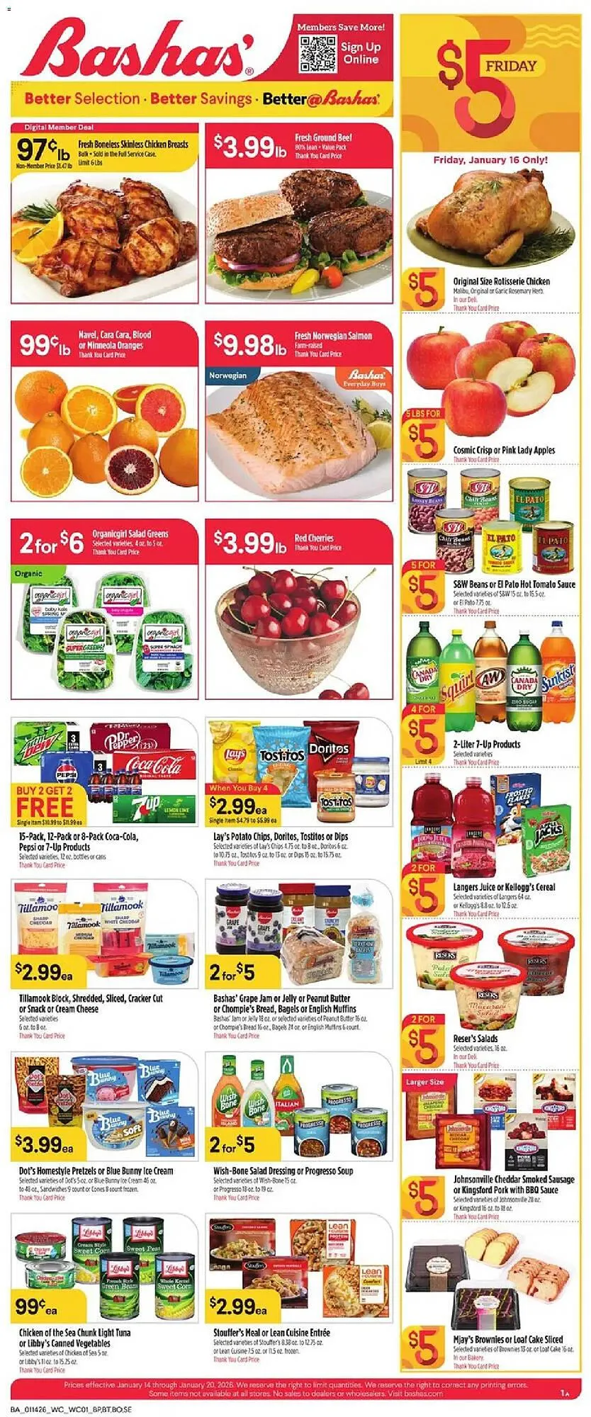 Weekly ad Bashas' weekly ad from January 14 to January 20 2026 - Page 1