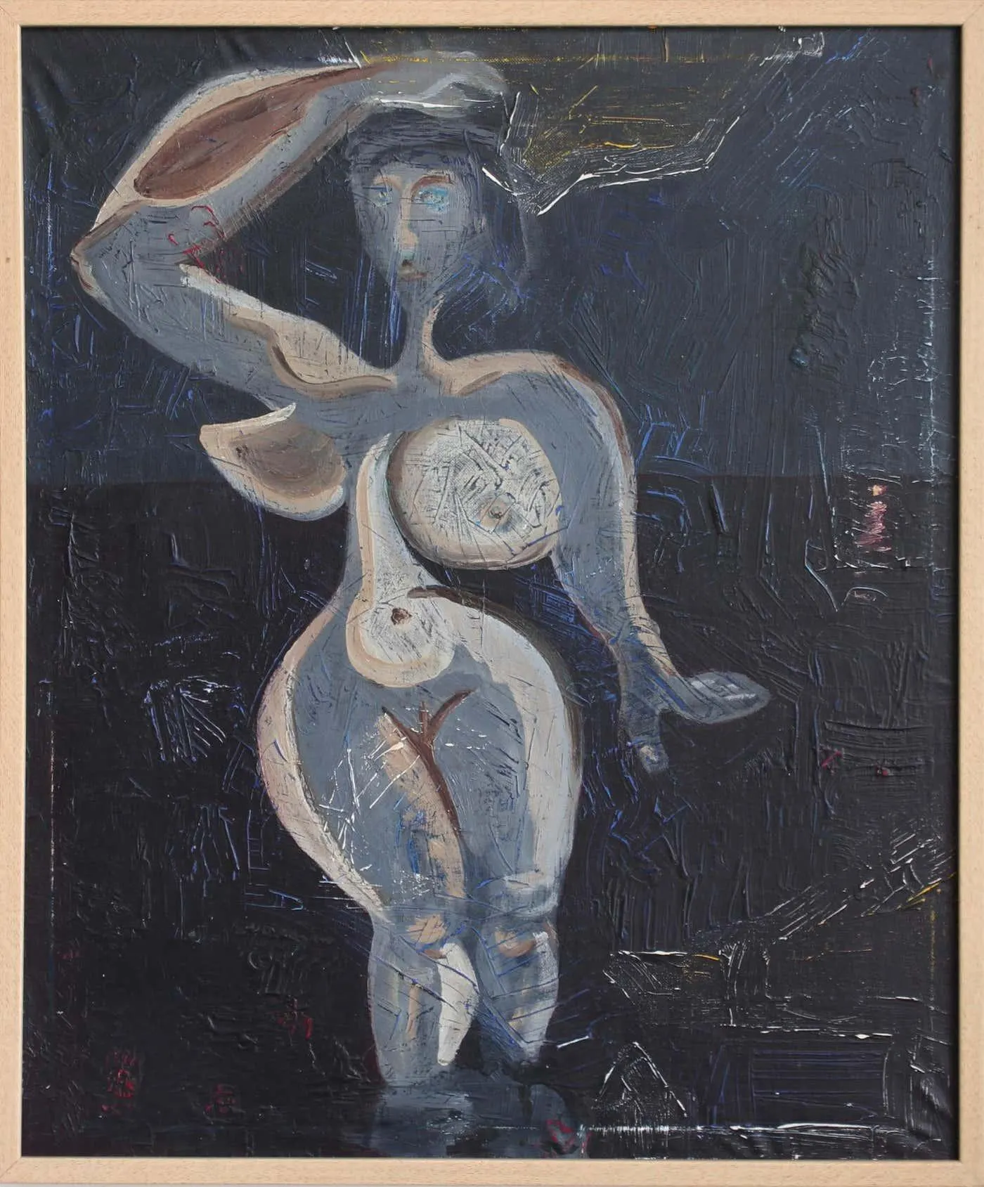 Unknown 'Figure in Blue Light', French School circa 1960s