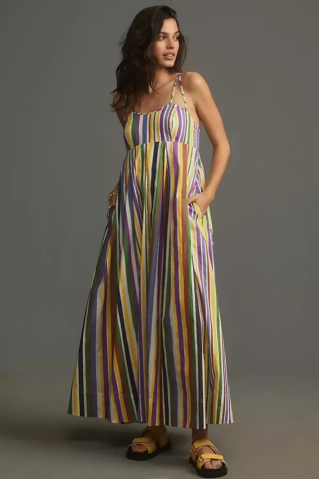 By Anthropologie Sleeveless Babydoll Midi Dress