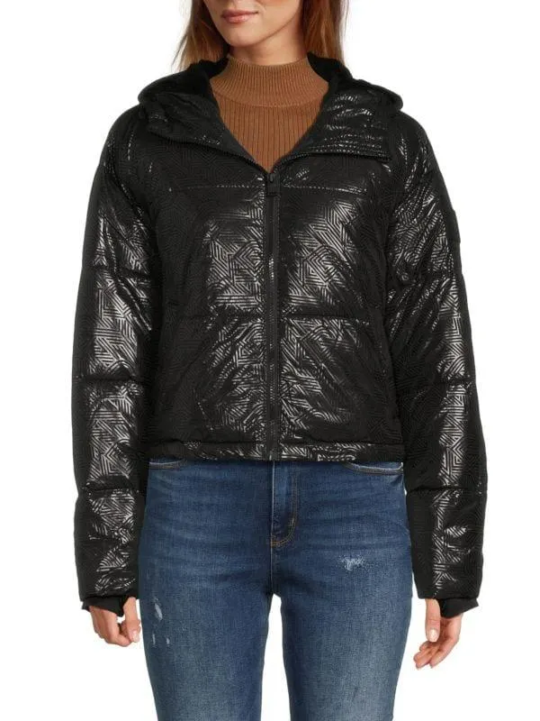 Faux Mink Hooded Puffer Jacket