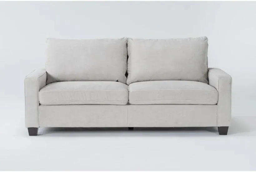 Reid Buff Beige Fabric 80" Sofa | Track Arms