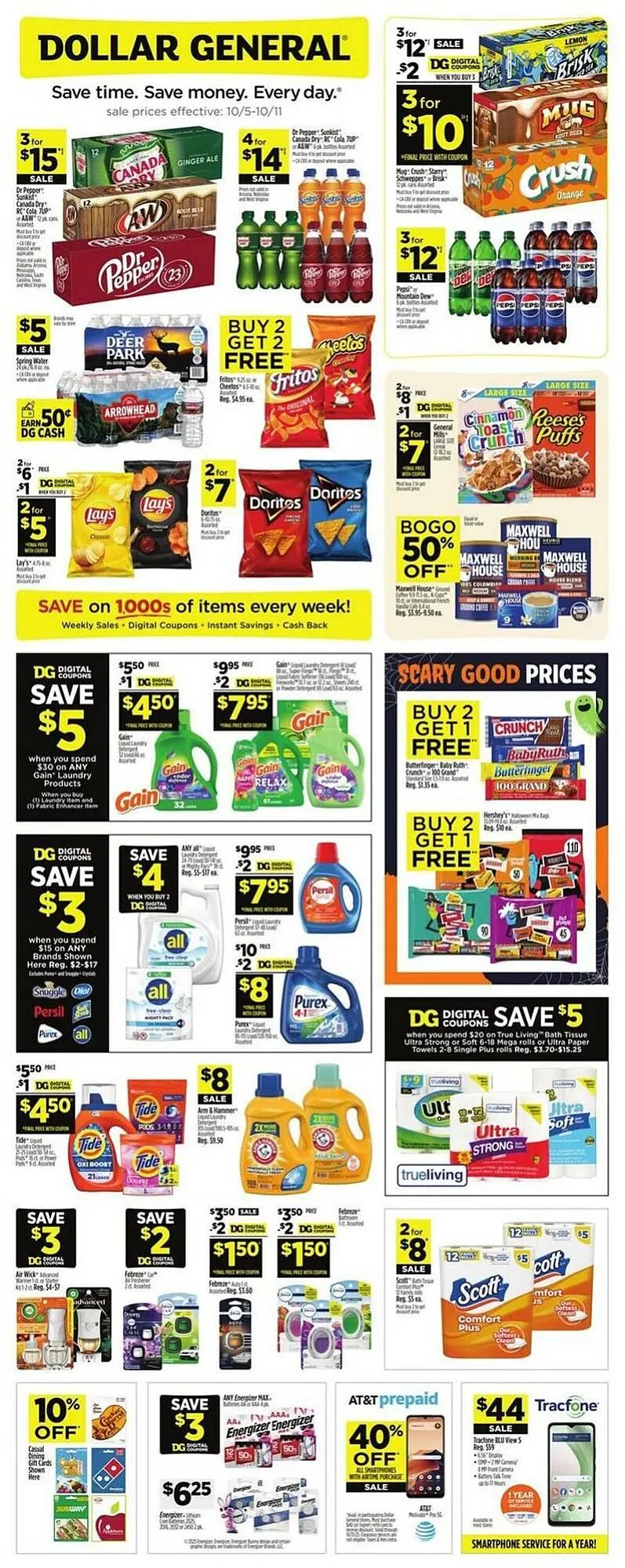 Weekly ad Dollar General weekly ad from October 5 to October 11 2025 - Page 1