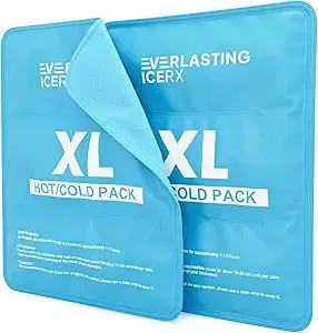Reusable Ice Pack for Injuries | 11" x 14.5" - 2 Pack XL | Hot & Cold Pack | Large Ice Pack for Back Pain Relief, Soft Ice Packs Reusable, Flexible When Frozen