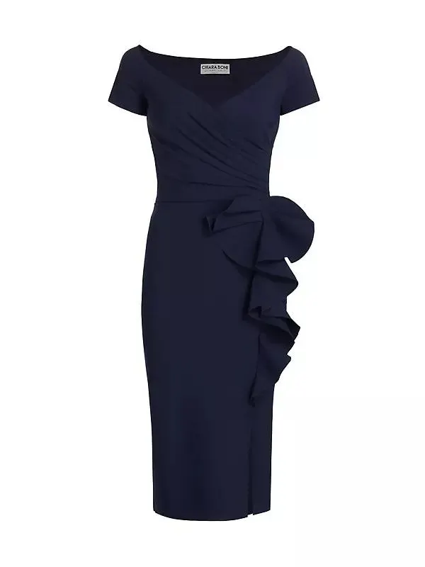 Youwen Ruffled Cocktail Dress