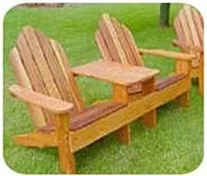 Woodcraft Project Paper Plan To Build Classic Adirondack Tete-A-Tete - Material Not Included