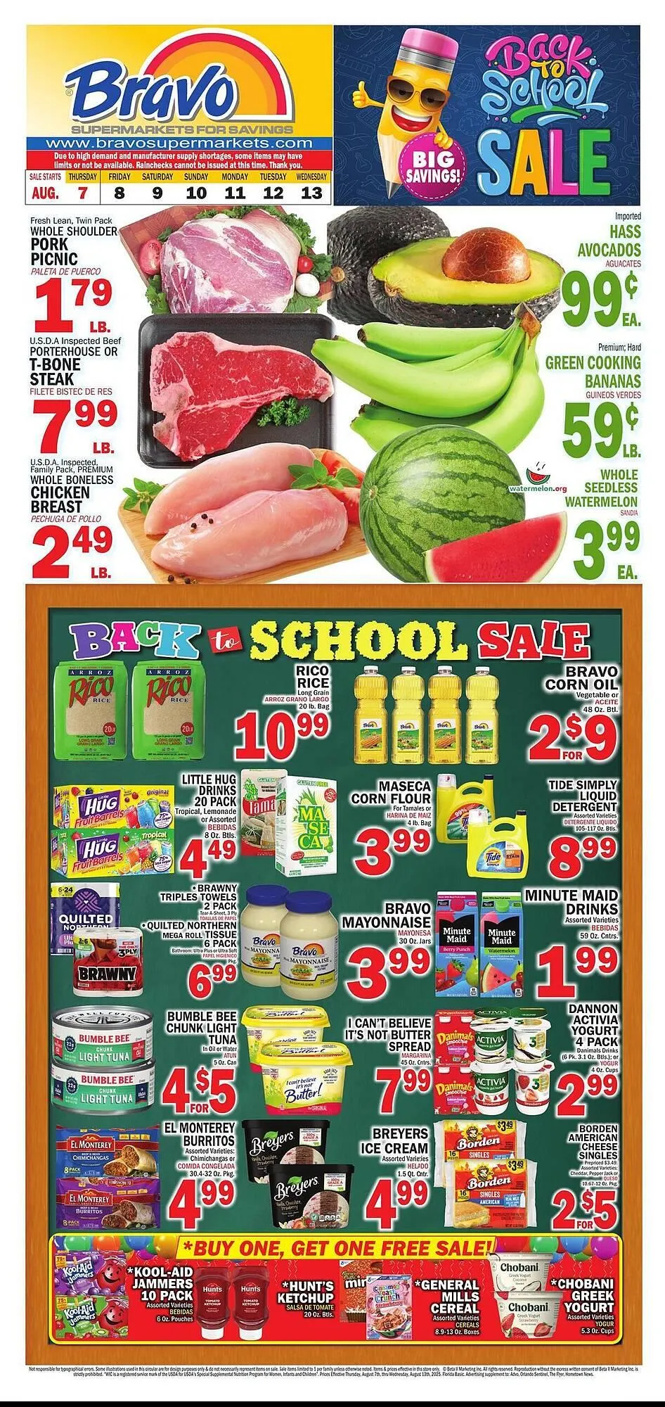 Weekly ad Bravo Supermarkets Weekly Ad from August 7 to August 13 2025 - Page 1