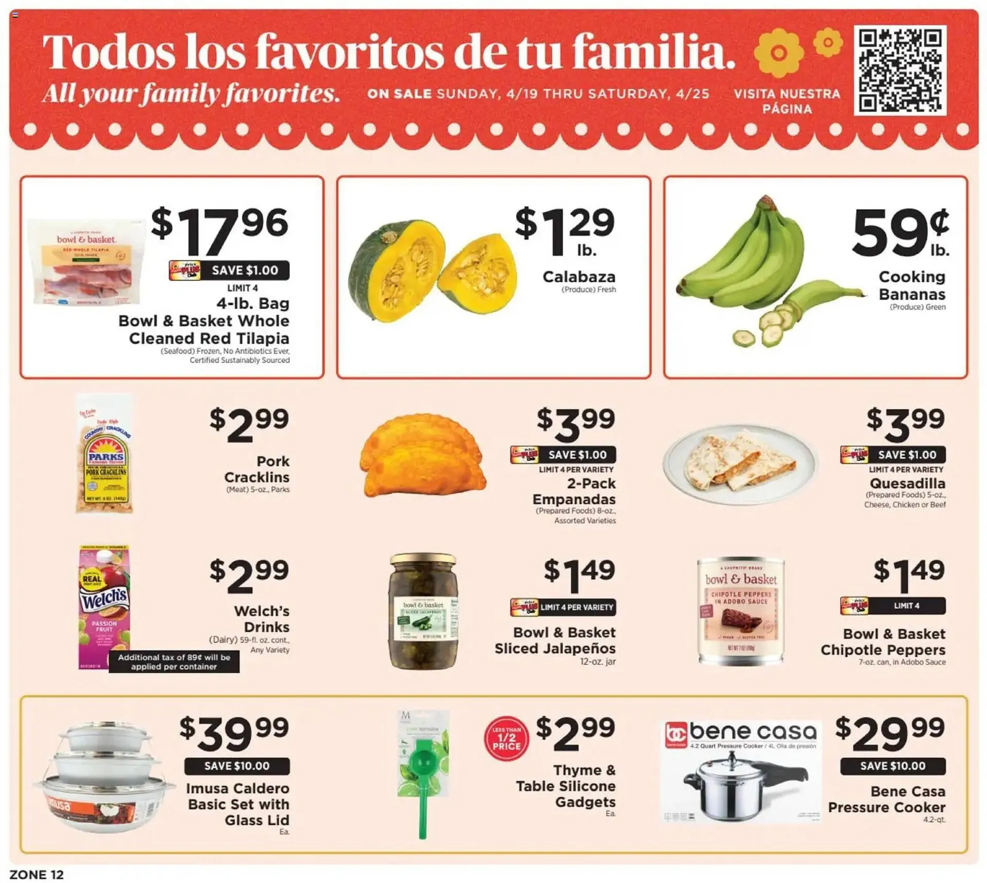 Weekly promotion ShopRite flyer spanning from April 19 to April 26 2026 - Page 1 for Catalogue 365