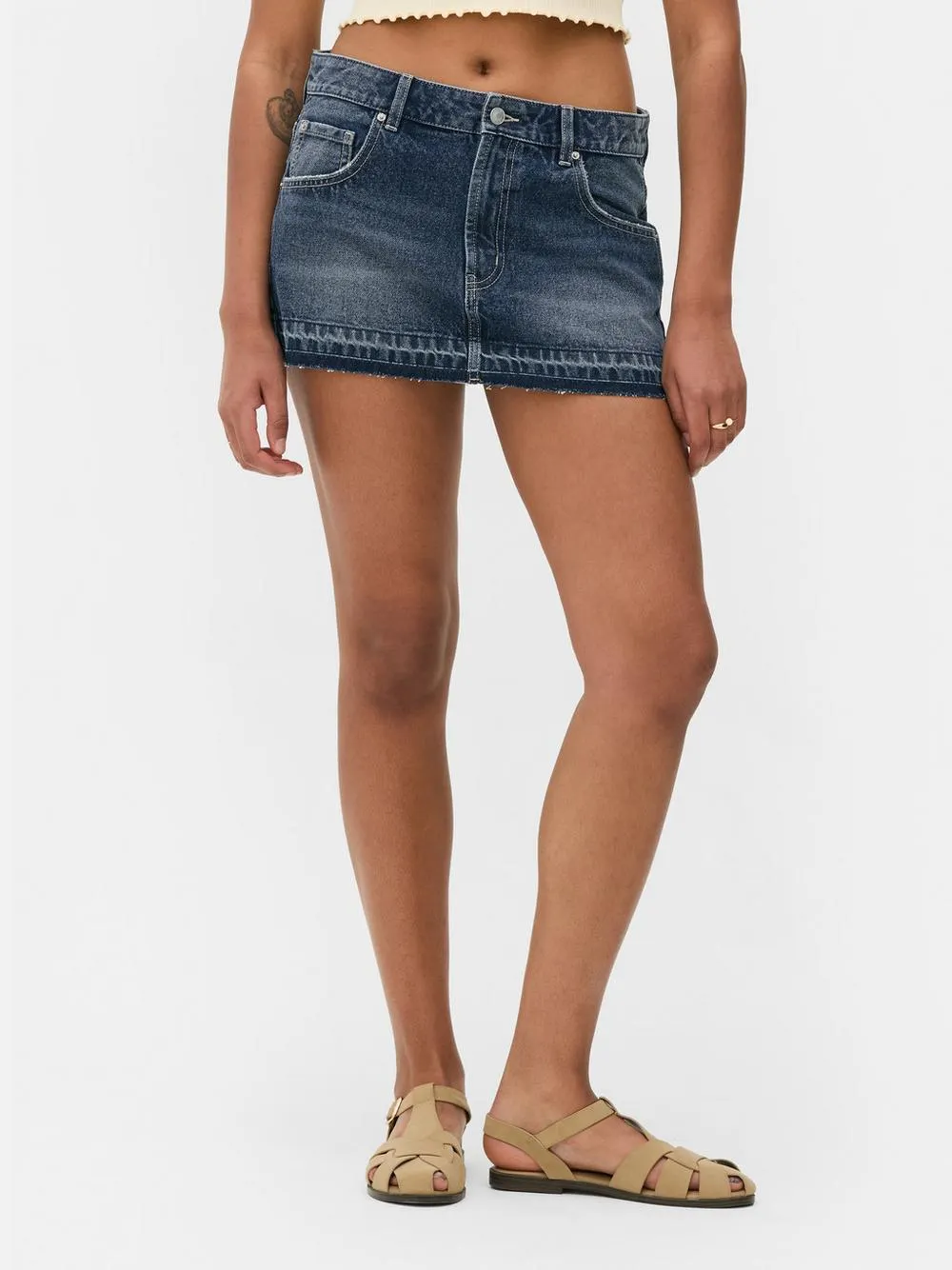 Micro Let Down Hem Skirt