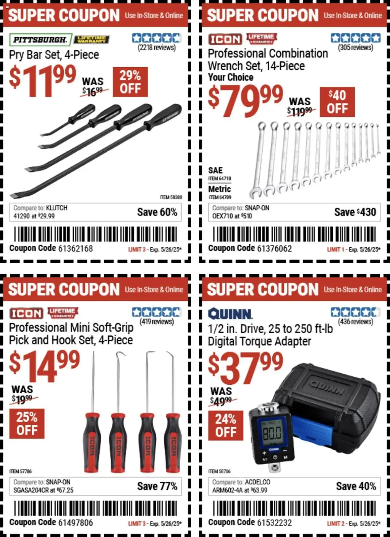 Weekly ad Harbor Freight Hot Coupon Deals from May 12 to May 26 2025 - Page 2