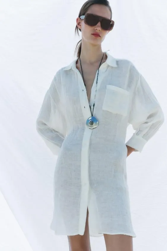 CAMISA LARGA LINO ZW COLLECTION