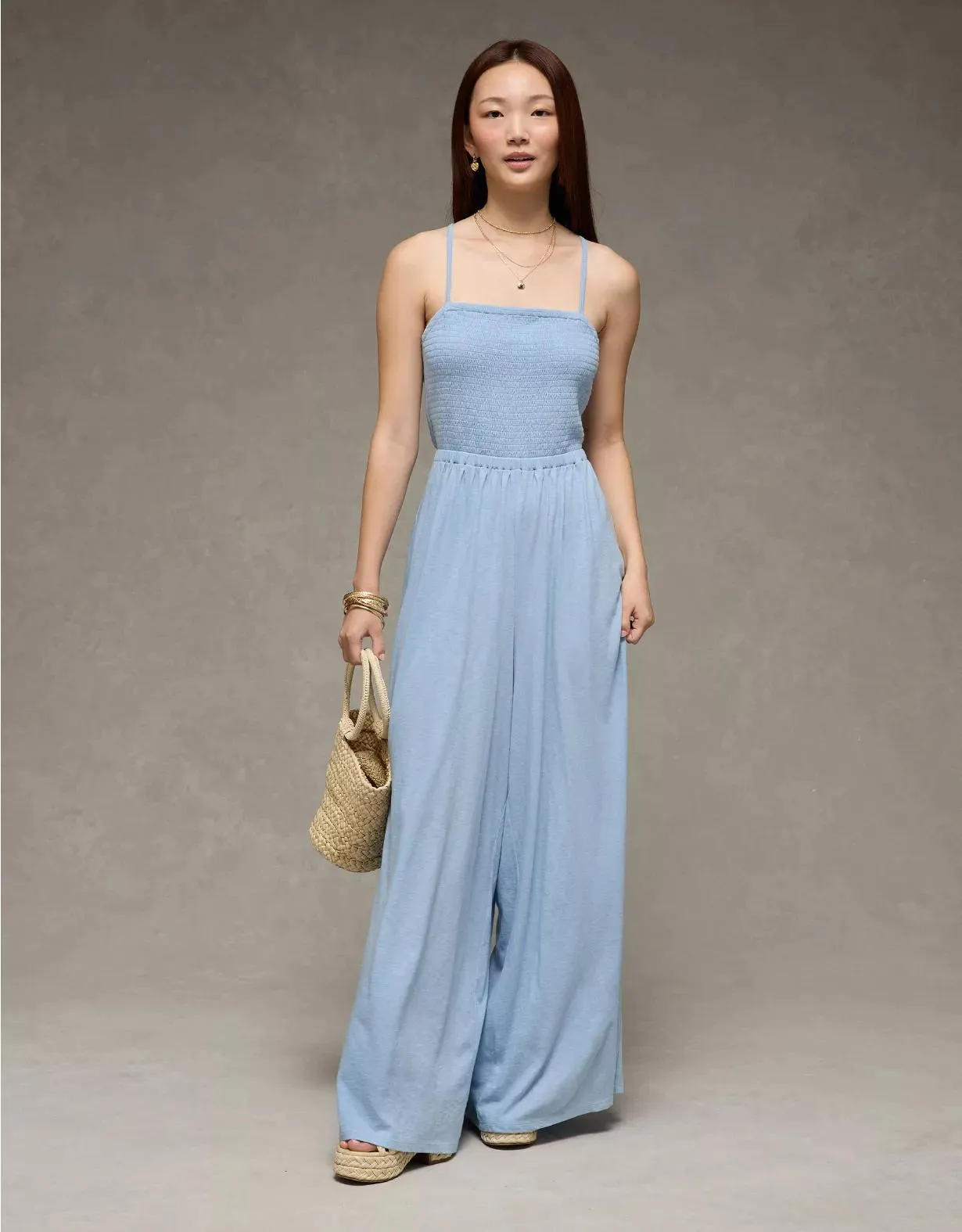 AE Sunchaser Knit Babydoll Jumpsuit